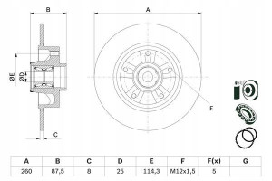 BOSCH 0 986 479 E79 Tarcza hamulcowa