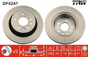 TRW DF4247 Tarcza hamulcowa