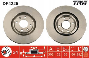 TRW DF4226 Tarcza hamulcowa