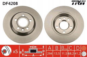 TRW DF4208 Tarcza hamulcowa