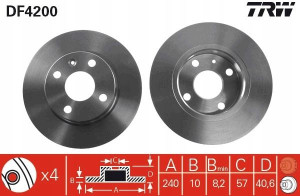 TRW DF4200 Tarcza hamulcowa