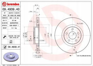 BREMBO 09.4939.41 Tarcza hamulcowa