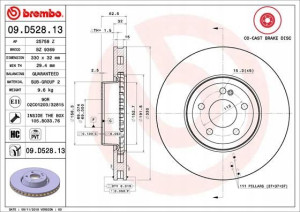 BREMBO 09.D528.13 Tarcza hamulcowa