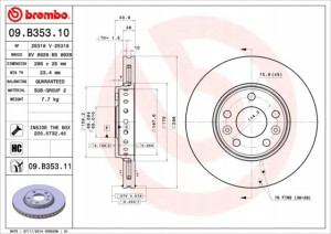 BREMBO 09.B353.11 Tarcza hamulcowa