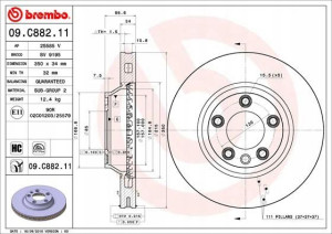 BREMBO 09.C882.11 Tarcza hamulcowa