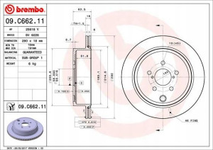 BREMBO 09.C662.11 Tarcza hamulcowa