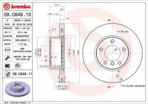 BREMBO 09.C649.11 Tarcza hamulcowa