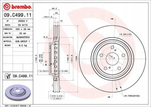 BREMBO 09.C499.11 Tarcza hamulcowa
