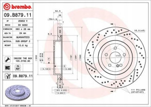 BREMBO 09.B879.11 Tarcza hamulcowa