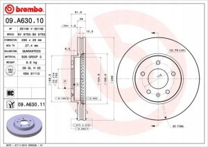 BREMBO 09.A630.11 Tarcza hamulcowa