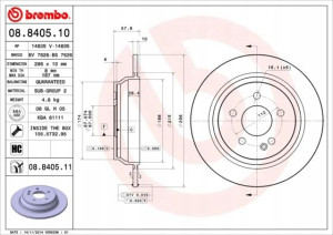BREMBO 08.8405.11 Tarcza hamulcowa