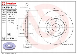 BREMBO 09.N248.11 Tarcza hamulcowa