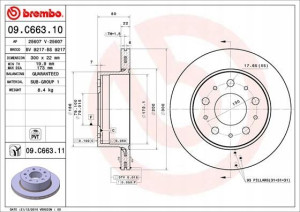 BREMBO 09.C663.11 Tarcza hamulcowa