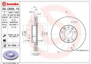 BREMBO 09.C658.11 Tarcza hamulcowa