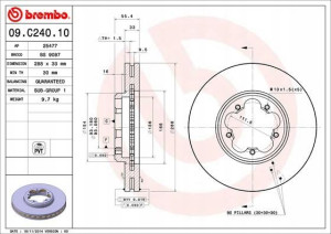 BREMBO 09.C240.10 Tarcza hamulcowa