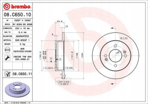 BREMBO 08.C650.11 Tarcza hamulcowa