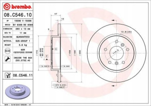 BREMBO 08.C546.11 Tarcza hamulcowa