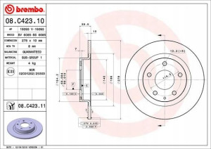 BREMBO 08.C423.11 Tarcza hamulcowa
