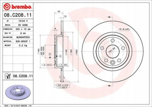 BREMBO 08.C208.11 Tarcza hamulcowa