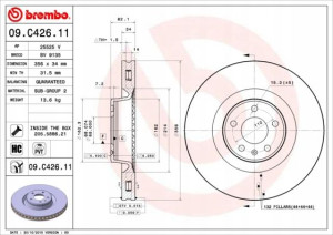 BREMBO 09.C426.11 Tarcza hamulcowa