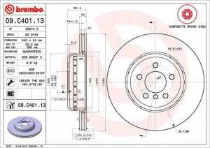 BREMBO 09.C401.13 Tarcza hamulcowa