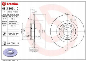BREMBO 08.C309.11 Tarcza hamulcowa