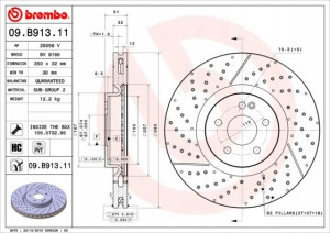 BREMBO 09.B913.11 Tarcza hamulcowa