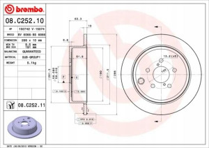 BREMBO 08.C252.11 Tarcza hamulcowa