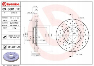 BREMBO 09.8601.1X Tarcza hamulcowa