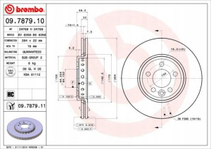 BREMBO 09.7879.11 Tarcza hamulcowa