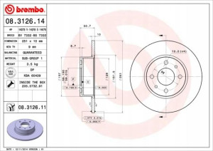 BREMBO 08.3126.11 Tarcza hamulcowa