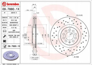 BREMBO 09.7880.1X Tarcza hamulcowa