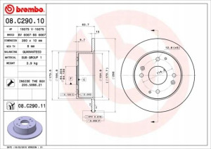 BREMBO 08.C290.11 Tarcza hamulcowa