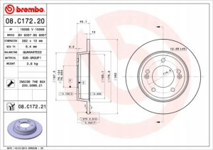 BREMBO 08.C172.21 Tarcza hamulcowa