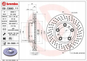 BREMBO 09.C880.11 Tarcza hamulcowa