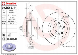 BREMBO 09.B858.11 Tarcza hamulcowa