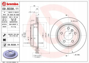 BREMBO 09.B338.11 Tarcza hamulcowa