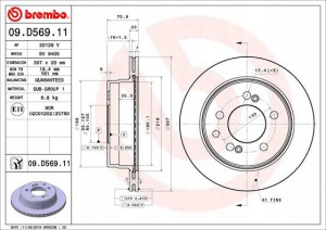 BREMBO 09.D569.11 Tarcza hamulcowa