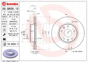 BREMBO 09.8609.11 Tarcza hamulcowa