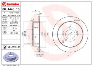 BREMBO 08.A446.11 Tarcza hamulcowa