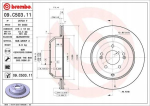 BREMBO 09.C503.11 Tarcza hamulcowa