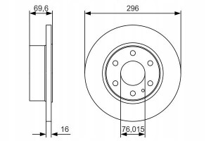 BOSCH 0 986 479 A51 Tarcza hamulcowa