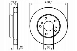 BOSCH 0 986 478 485 Tarcza hamulcowa