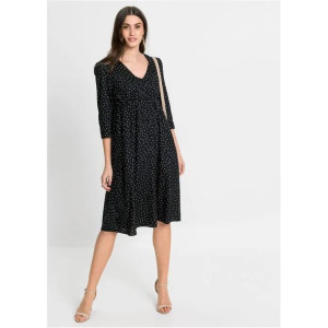 Carna Rozklaszowana Sukienka W Grochy 38-40 959287