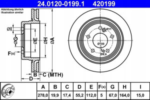 ATE 24.0120-0199.1 Tarcza hamulcowa