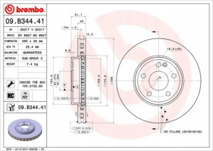 09.B344.41 BREMBO Tarcza hamulcowa