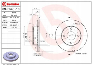09.B548.10 BREMBO Tarcza hamulcowa