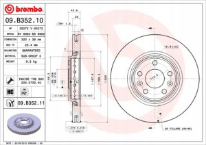 09.B352.11 BREMBO Tarcza hamulcowa