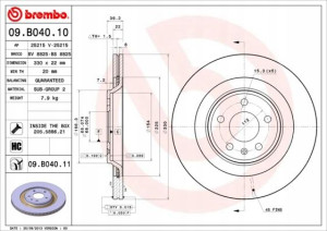 09.B040.11 BREMBO Tarcza hamulcowa