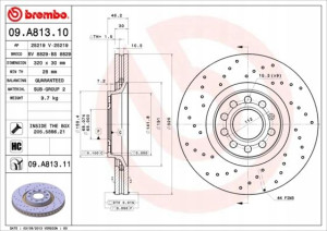 09.A813.11 BREMBO Tarcza hamulcowa